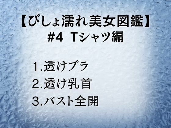 びしょ濡れ美女図鑑 #4 Tシャツ編 画像1