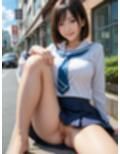 彼女はノーパン通学