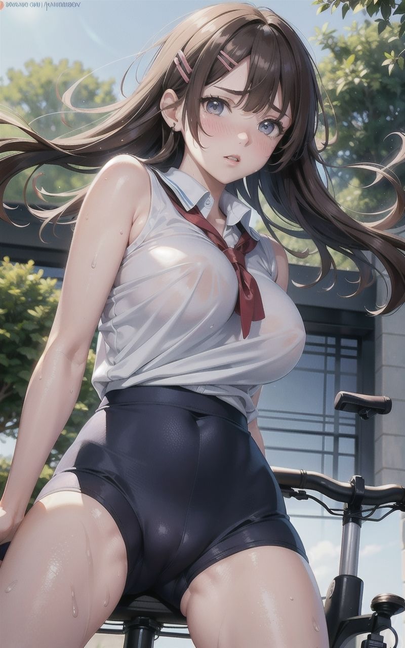チャリ通 JK 〜むっちりスパッツと制服〜 画像1
