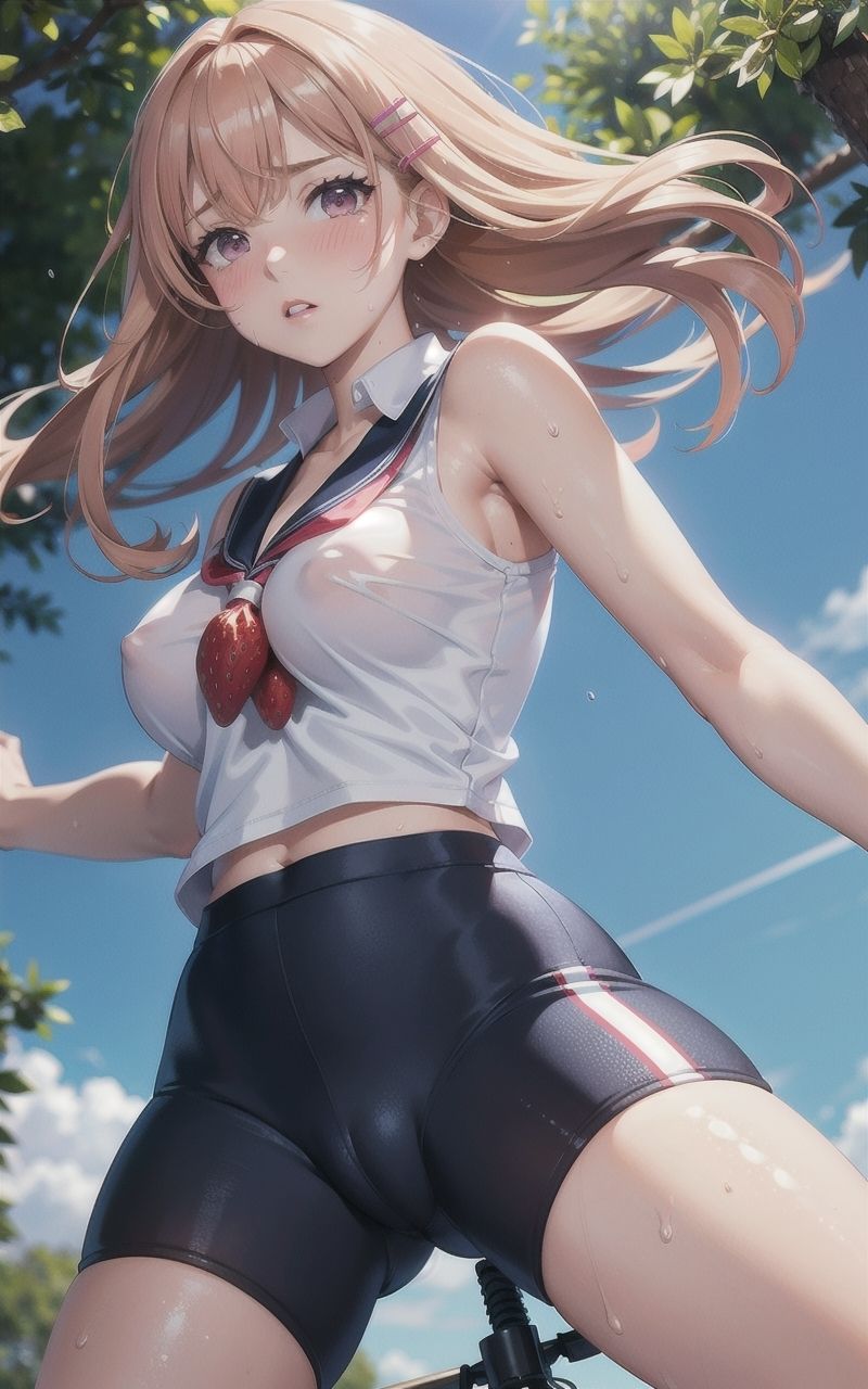 サンプル画像2:チャリ通 JK 〜むっちりスパッツと制服〜(JKmaster) [d_608759]