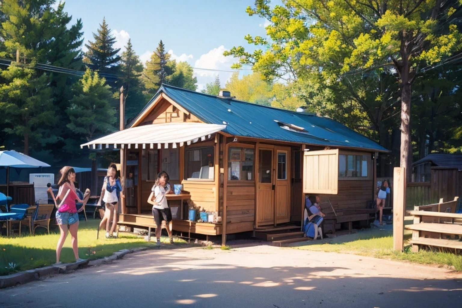 サンプル画像3:サマーキャンプ  背景素材(豊川内角) [d_608780]