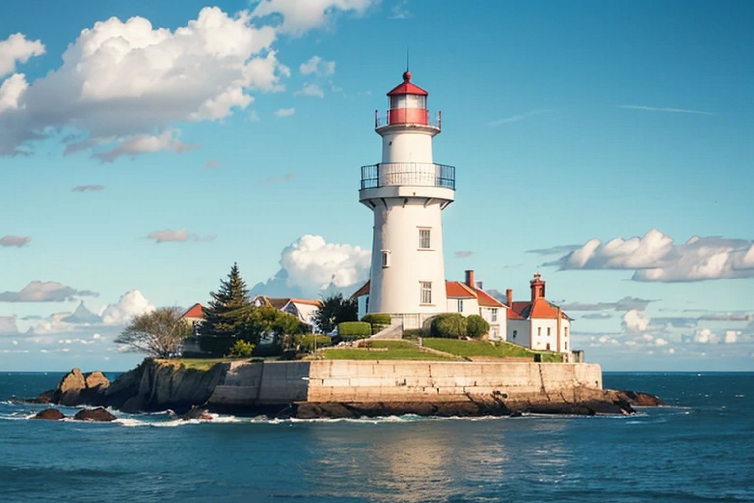 サンプル画像3:灯台  背景素材(豊川内角) [d_608781]