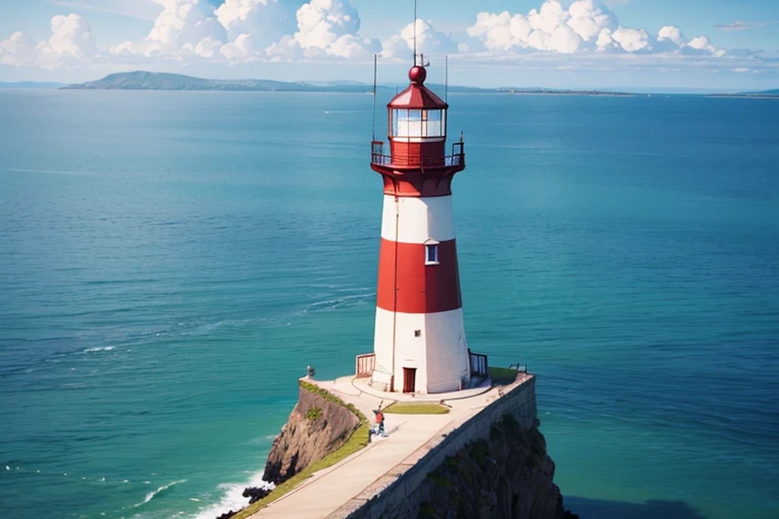 サンプル画像5:灯台  背景素材(豊川内角) [d_608781]