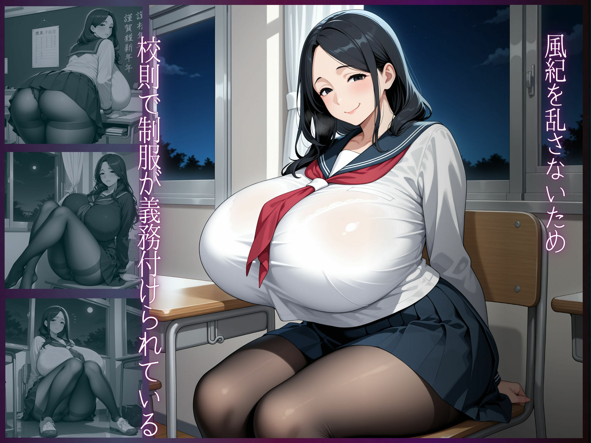 サンプル画像2:単身赴任中の夫を裏切り通い続ける熟女学園先生達のボディタッチで股間びしょ濡れ(キンコンカンコン（禁根姦魂）) [d_608859]