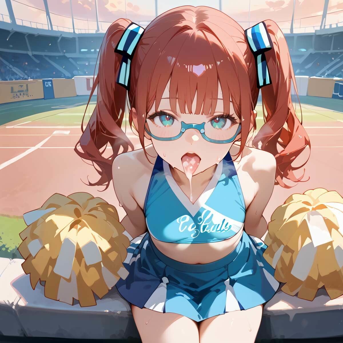夕焼けのチアの輝く肌に我慢できない5！170枚 ふりふりくん エロ画像3