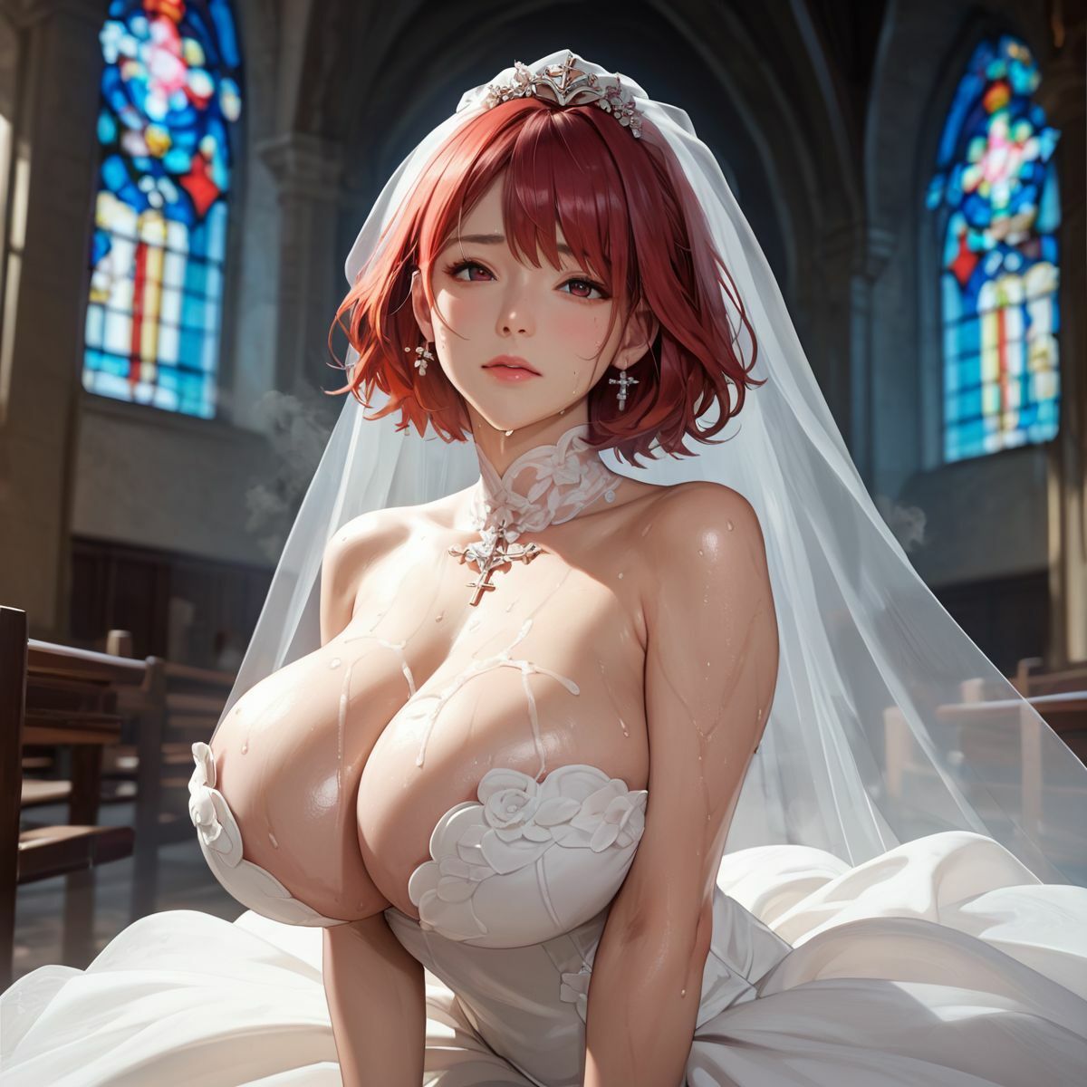 爆乳花嫁 誓いの中出しSEX22