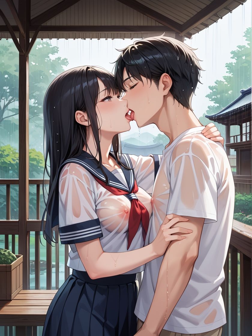 サンプル画像2:ずぶ濡れ家出少女が誘惑するので持ち帰って連続中出し(蜜愛ハニー) [d_609064]