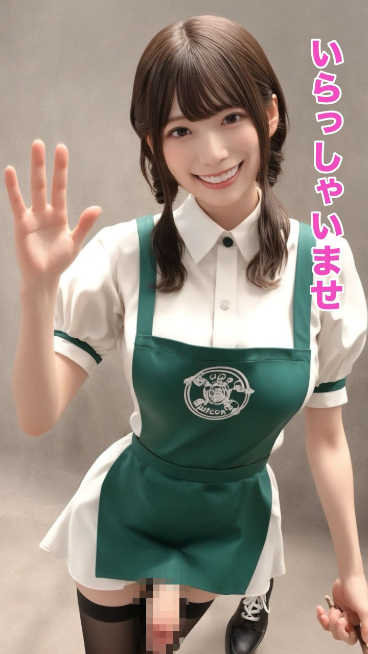 容器放尿 第二弾〈ふたなりカフェ店員さん〉 画像1