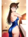 毛〇蘭  セクシースリットドレスとハイヒールで足コキとエッチ