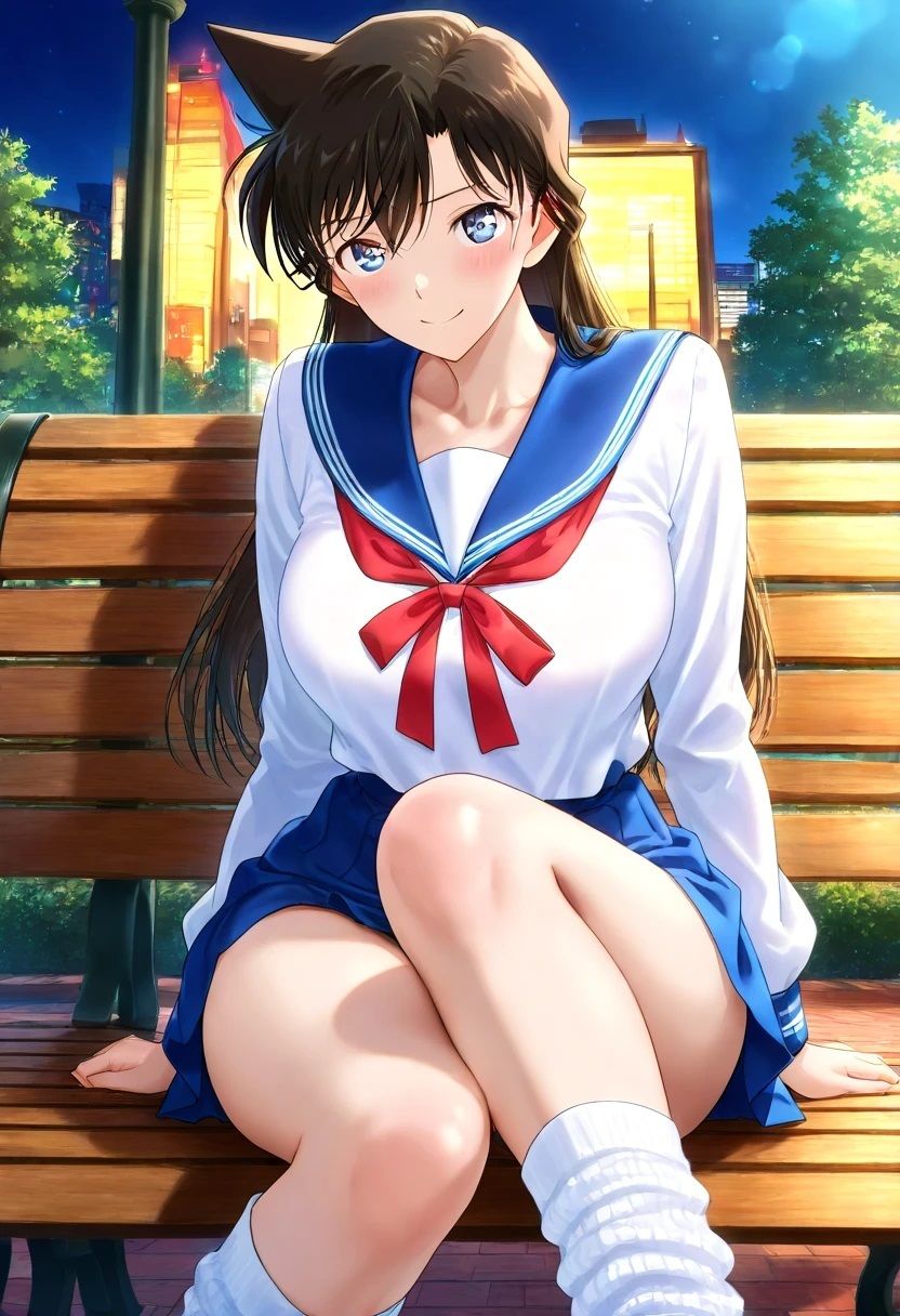 サンプル画像3:毛〇蘭  セーラー服とルーズソックスでえっち(HKMアート) [d_609490]