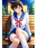 毛〇蘭  セーラー服とルーズソックスでえっち