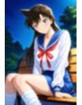 毛〇蘭  セーラー服とルーズソックスでえっち