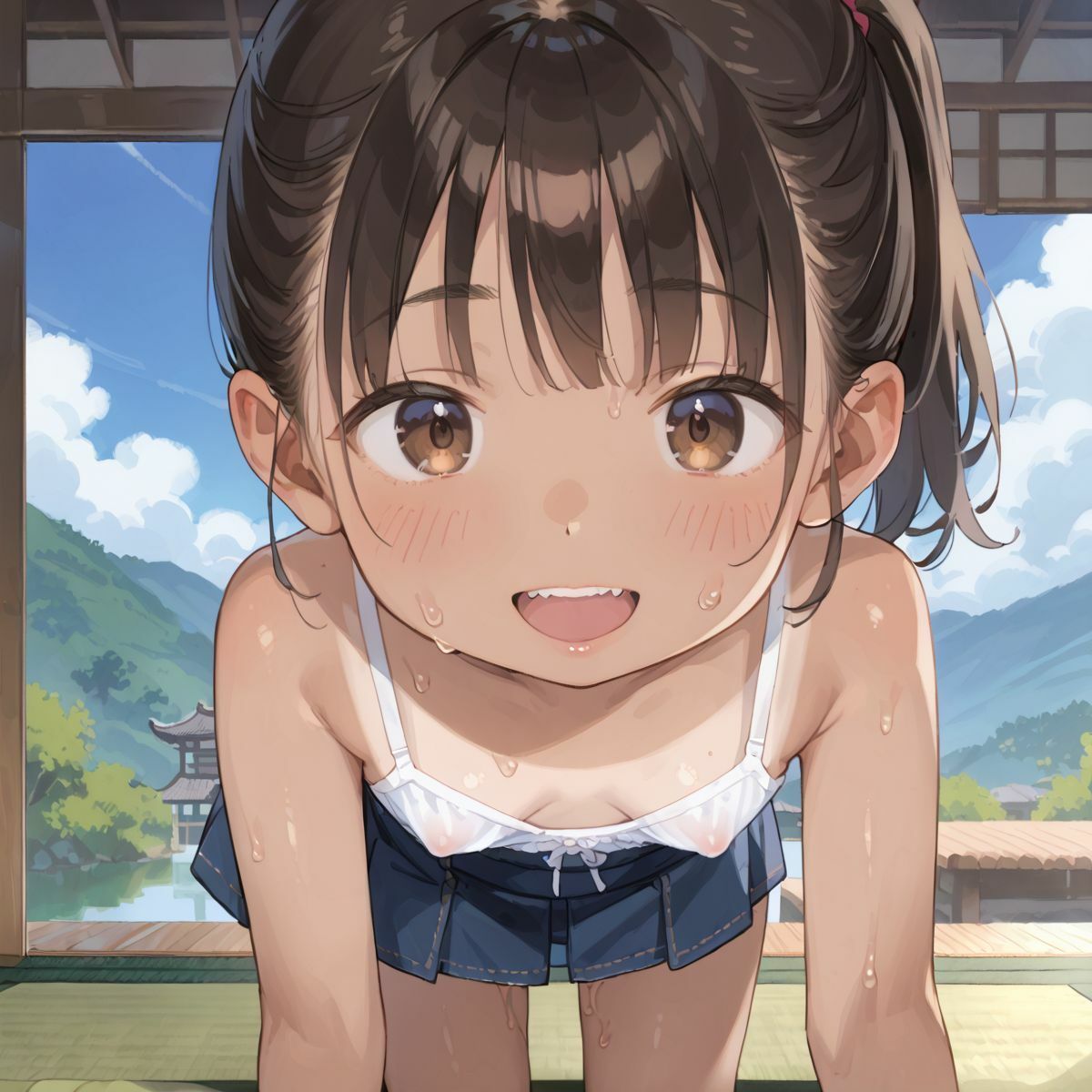 好奇心旺盛すぎるド田舎のこんがりちっぱい娘が食べ放題!02 画像1