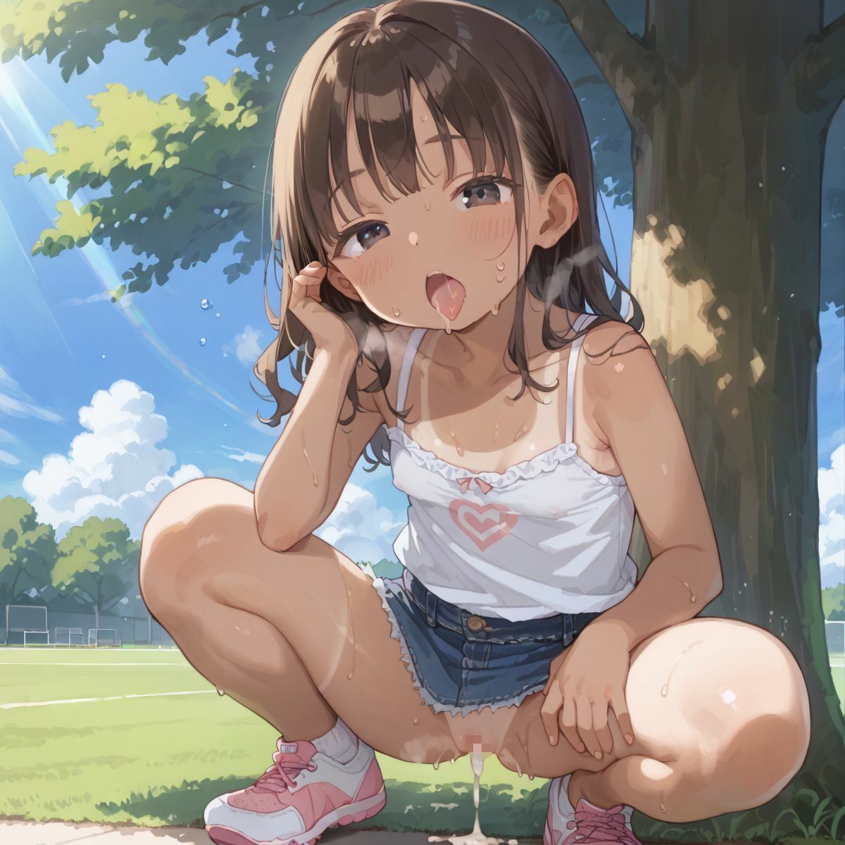 サンプル画像2:好奇心旺盛すぎるド田舎のこんがりちっぱい娘が食べ放題！02(ロリもち) [d_609591]