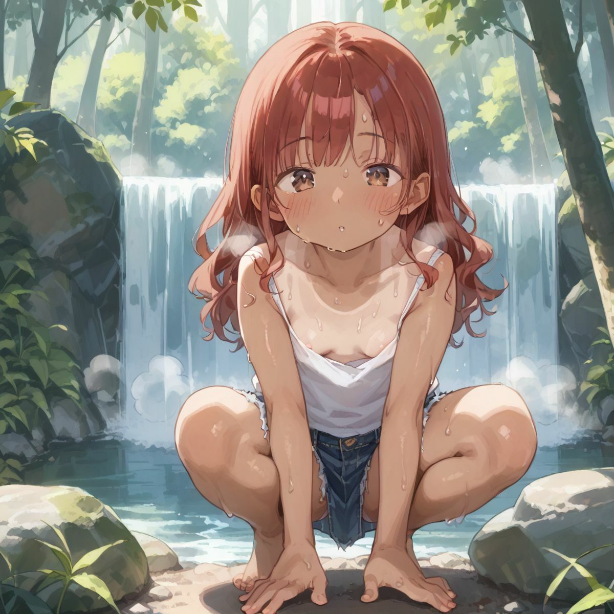 好奇心旺盛すぎるド田舎のこんがりちっぱい娘が食べ放題!051