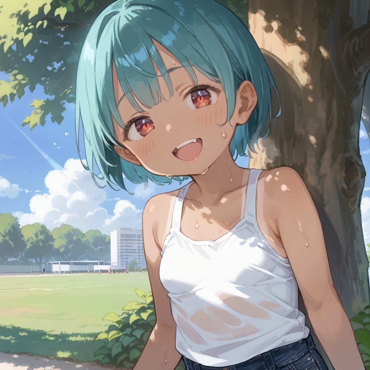 サンプル画像5:好奇心旺盛すぎるド田舎のこんがりちっぱい娘が食べ放題！06(ロリもち) [d_609602]