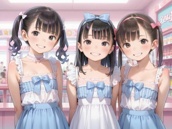 メイドコスで中出しご奉仕つるぺたハーレム4