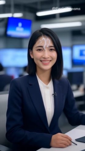 サンプル画像1:顔射後の余韻 – ニュースキャスター編 Vol.2(FacialDreams) [d_609749]