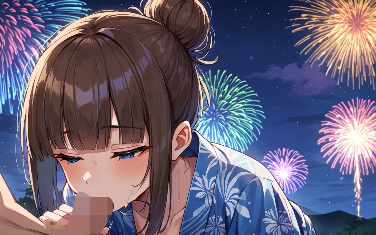 サンプル画像1:憧れのあの子と花火大会で(どーてーちゃん) [d_609752]