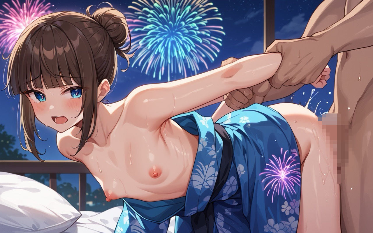 サンプル画像3:憧れのあの子と花火大会で(どーてーちゃん) [d_609752]