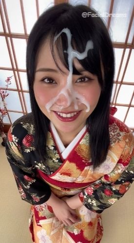 サンプル画像3:顔射後の余韻 – 着物編 Vol.3(FacialDreams) [d_609796]