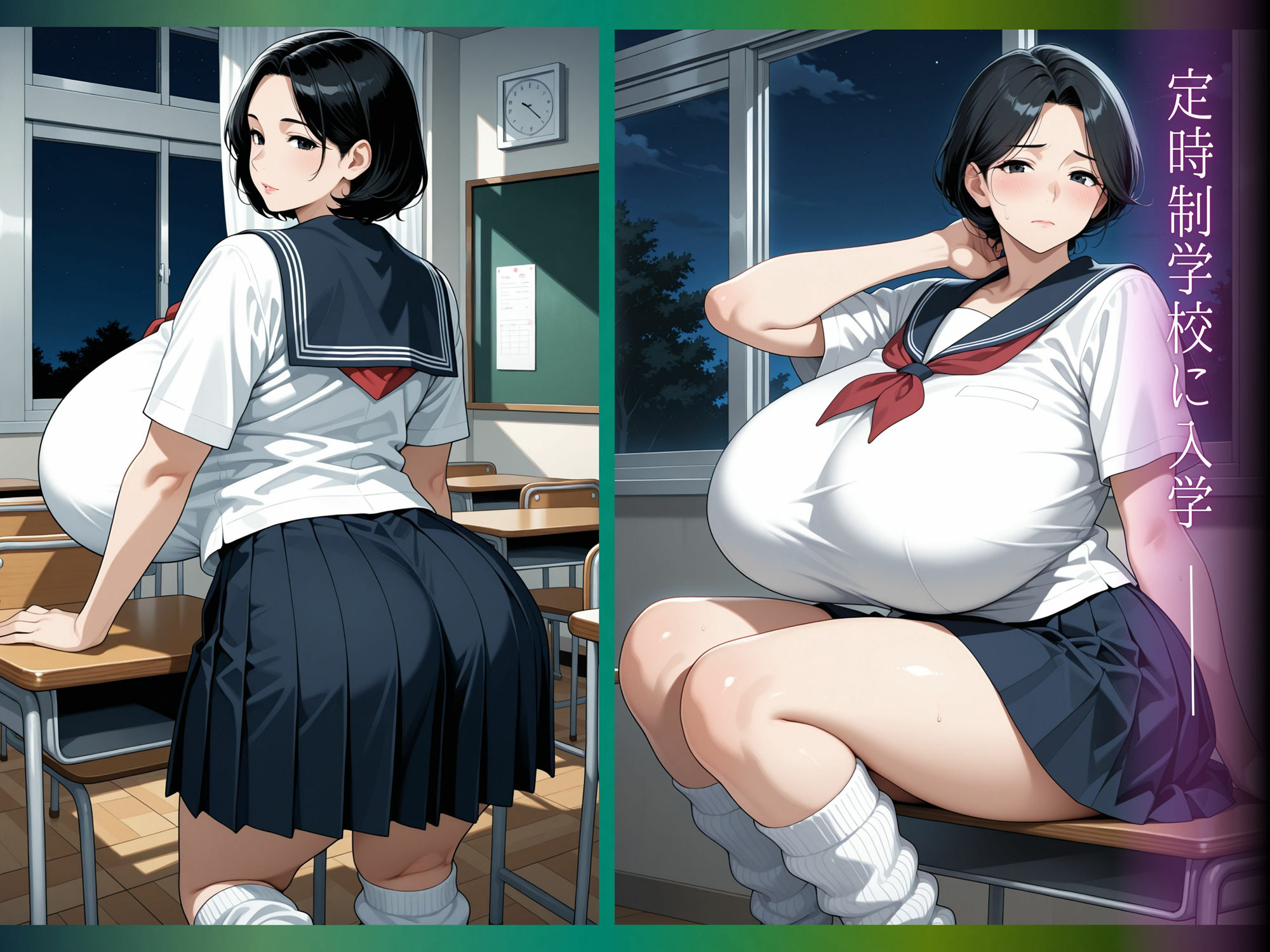 サンプル画像1:単身赴任中の夫を裏切り通い続ける熟女学園先生達のボディタッチで股間びしょ濡れ 2(キンコンカンコン（禁根姦魂）) [d_609924]