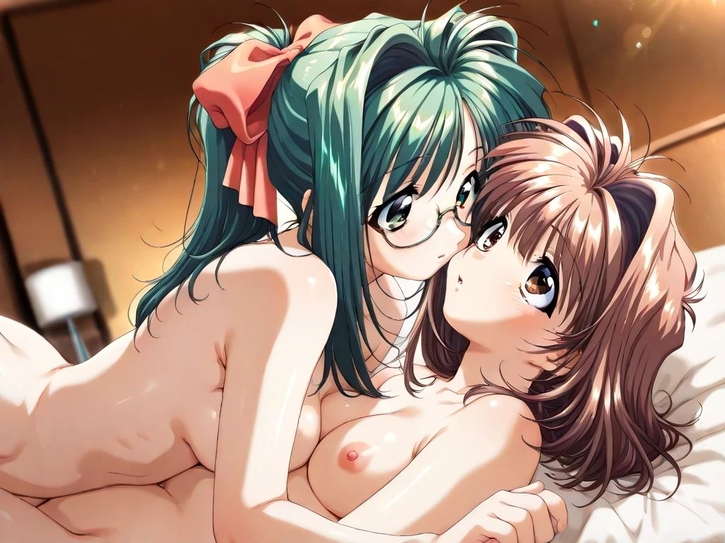 AIイラストCG集92 L〇VERS 恋に〇ちたら 河〇理恵と佐〇真由美 画像1