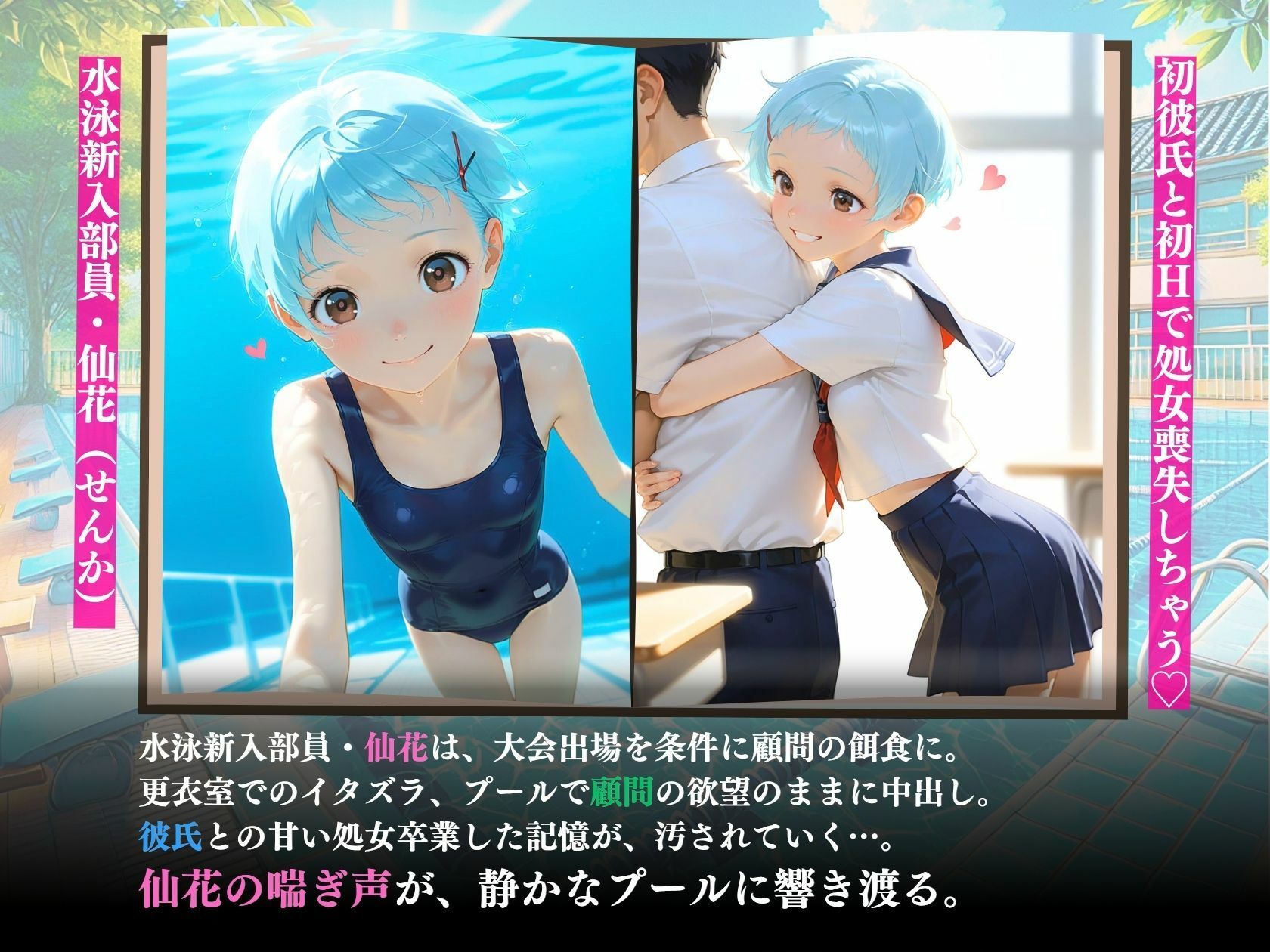 狙われたスク水処女新入部員「大会に出たいです」 画像1