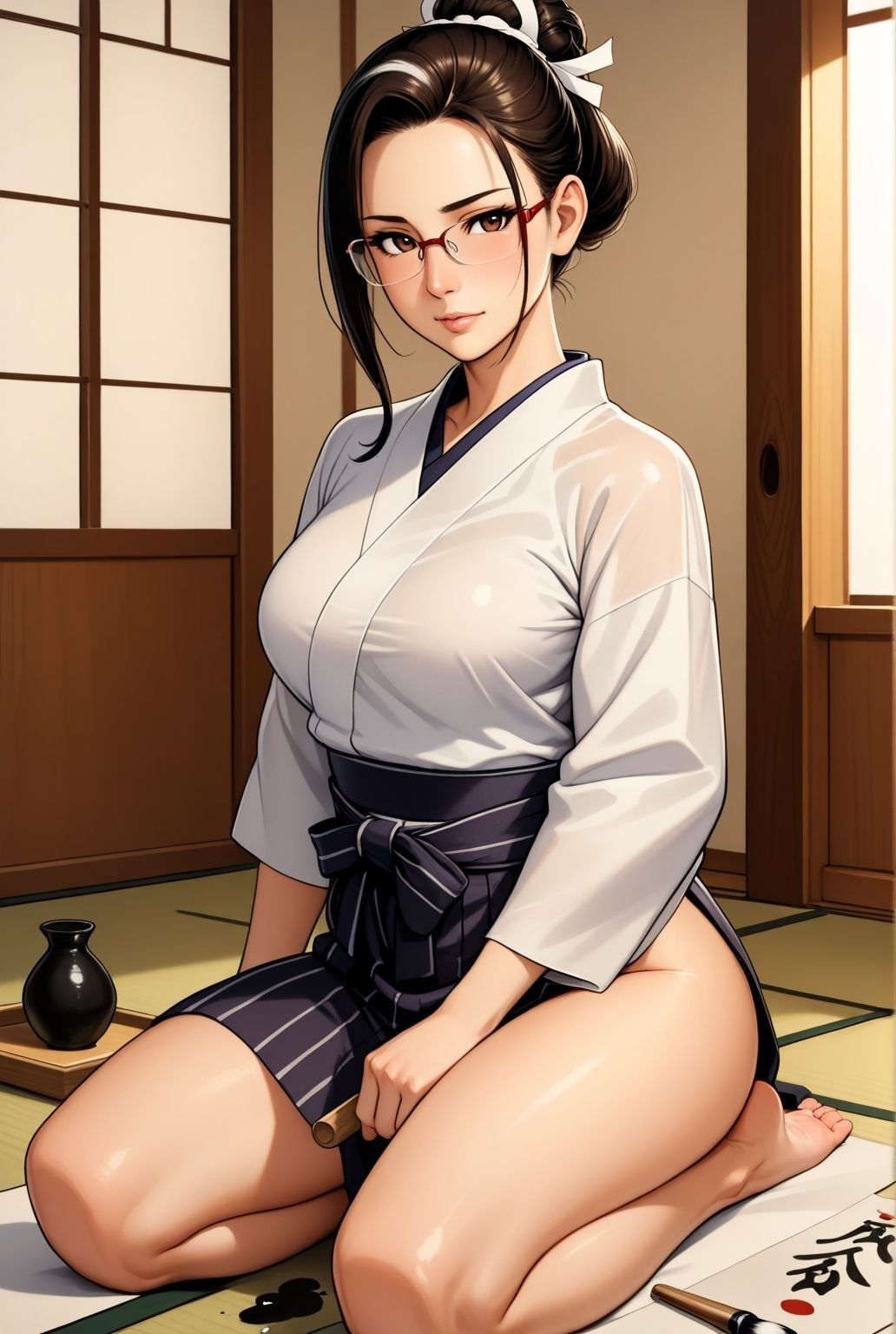 サンプル画像1:墨まみれの密会 〜若熟女、人妻教師と教室で二人きり〜(快楽熟女人妻クラブ) [d_610157]