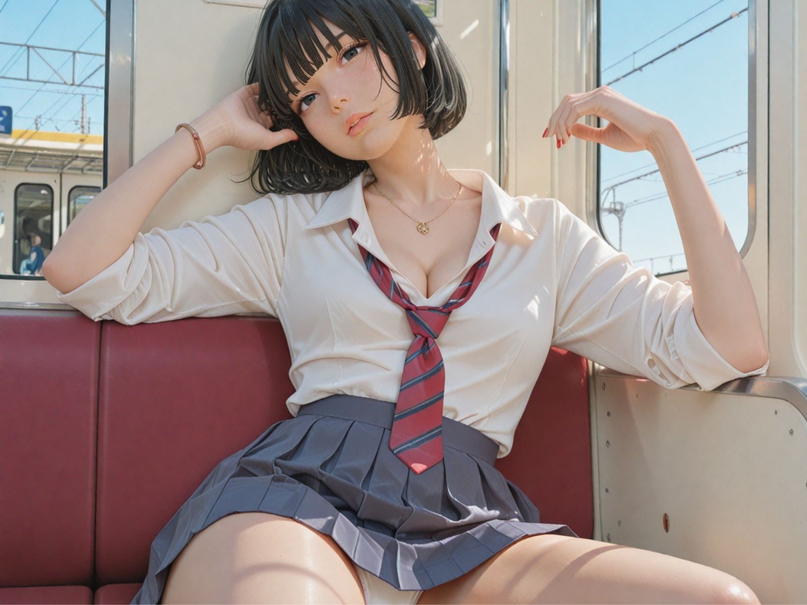 電車露出女子校生 画像9