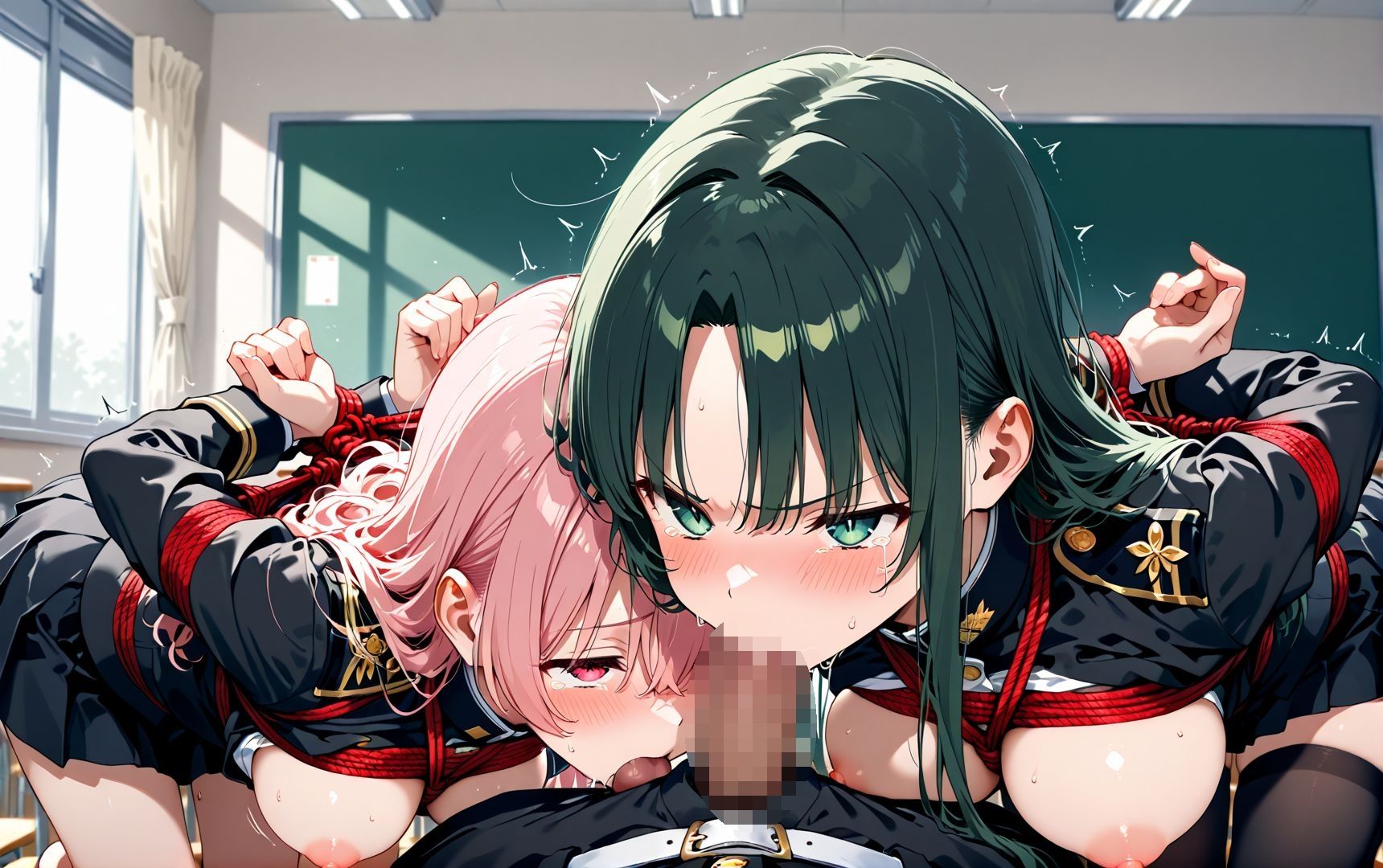 サンプル画像4:緊縛図鑑vol. 21 帝国軍学校の美女たちを縛り上げ生ハメ調教 〜帝国軍学校編〜(chappy) [d_610239]