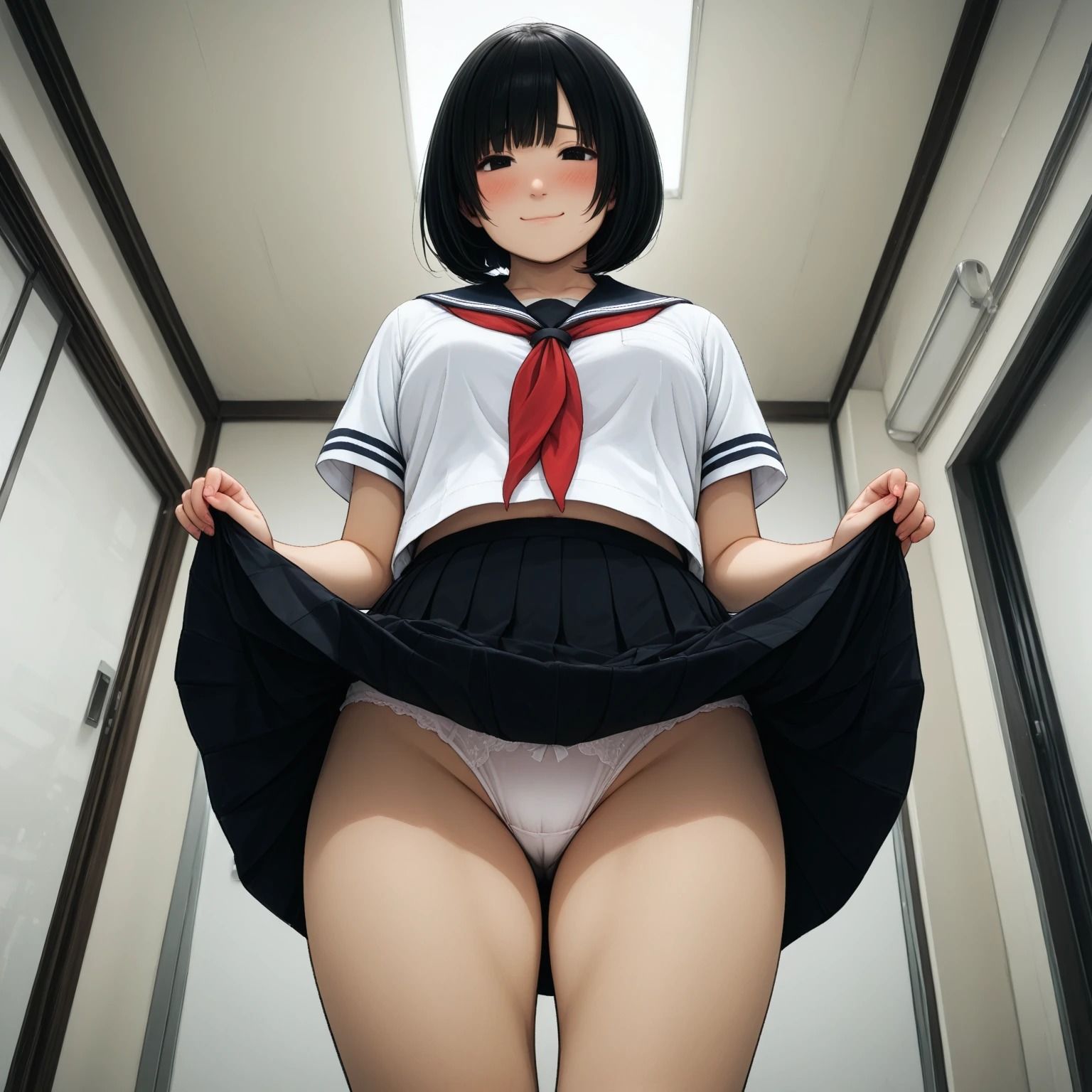 【無料エロ漫画】下から見上げるたくしあげパンティー(470枚分)(はなはな出版) d_610316