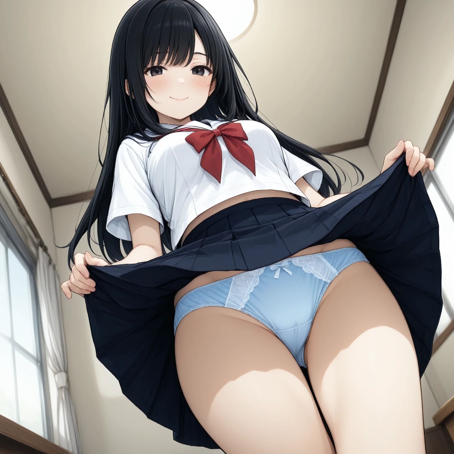 【無料エロ漫画】下から見上げるたくしあげパンティー(470枚分)(はなはな出版) d_610316
