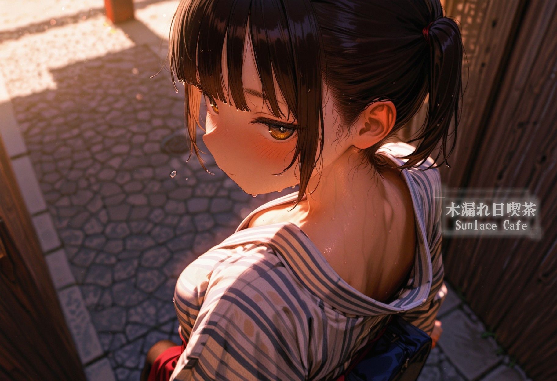 サンプル画像5:ひと夏、田舎のバス停と通り雨 -No One， No Time- vol.1(木漏れ日喫茶) [d_610335]