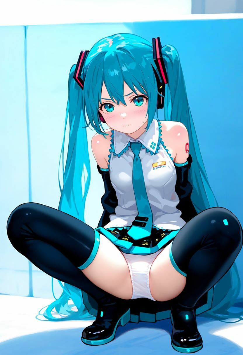 サンプル画像2:初音ミク 大量ぱんつ(ちゅりのAI研究所 おぱんつ分室) [d_610393]