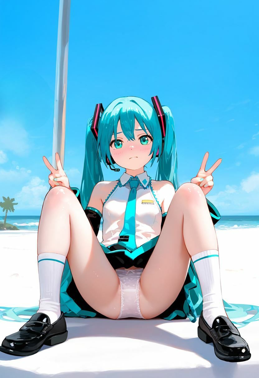 サンプル画像5:初音ミク 大量ぱんつ(ちゅりのAI研究所 おぱんつ分室) [d_610393]