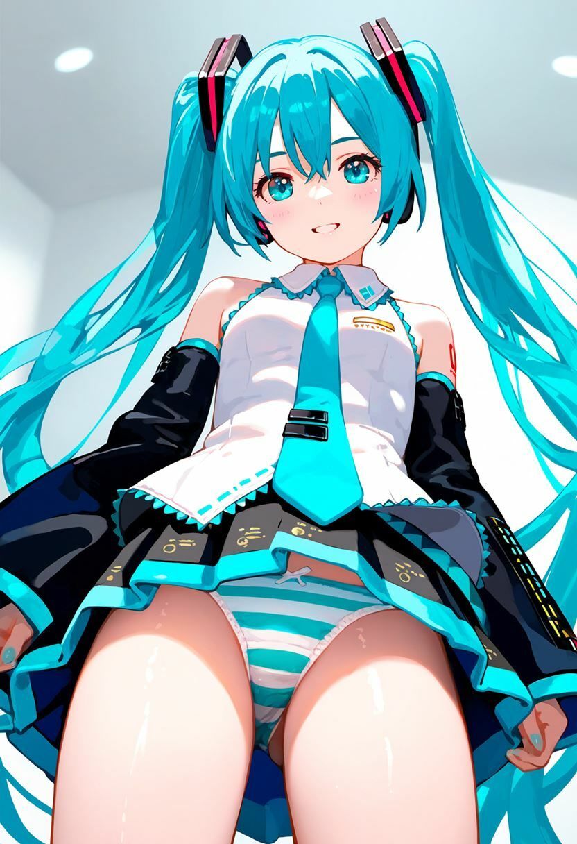 サンプル画像6:初音ミク 大量ぱんつ(ちゅりのAI研究所 おぱんつ分室) [d_610393]