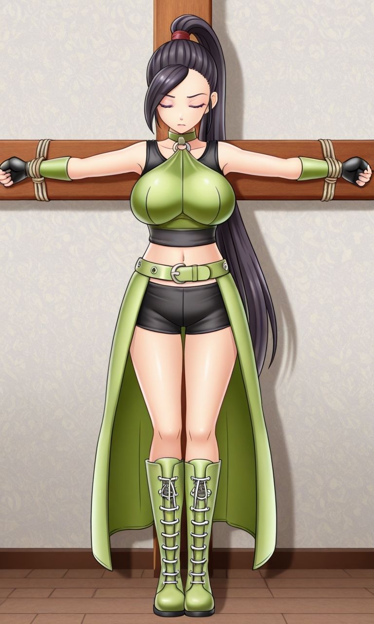 サンプル画像1:フェチコレVol.104 敗北して捕らえられ、拘束・十字架磔されて弄ばれるマルティナ（DQ11）【枚数250枚】(満点星) [d_610417]