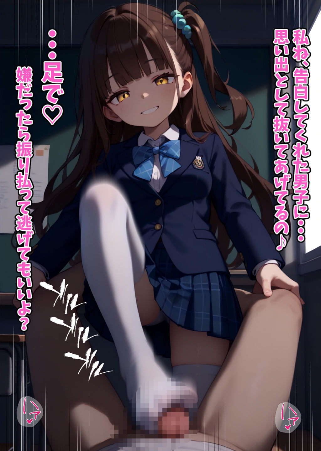 卒業するセンパイに告白したら、足でちんちん壊れるまでイジメられました 画像1