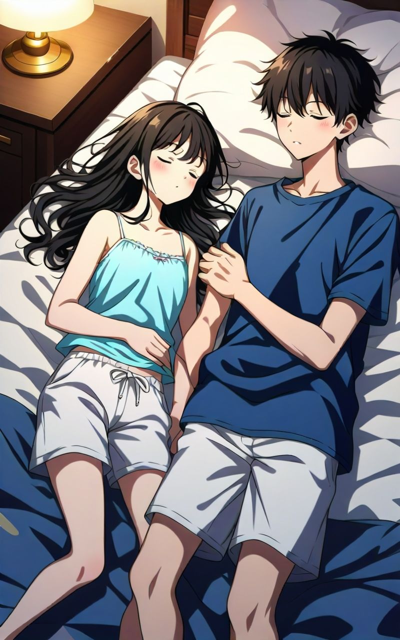 無防備な巨乳妹を夜●いしてみた！ 画像1