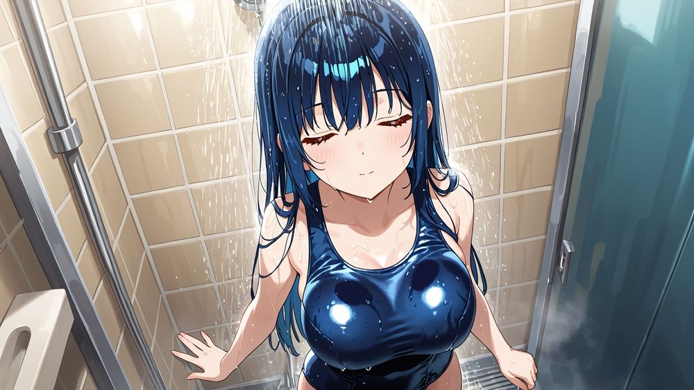 爆乳スク水美少女2人と教師の蜜月プールタイム【4K】 画像7