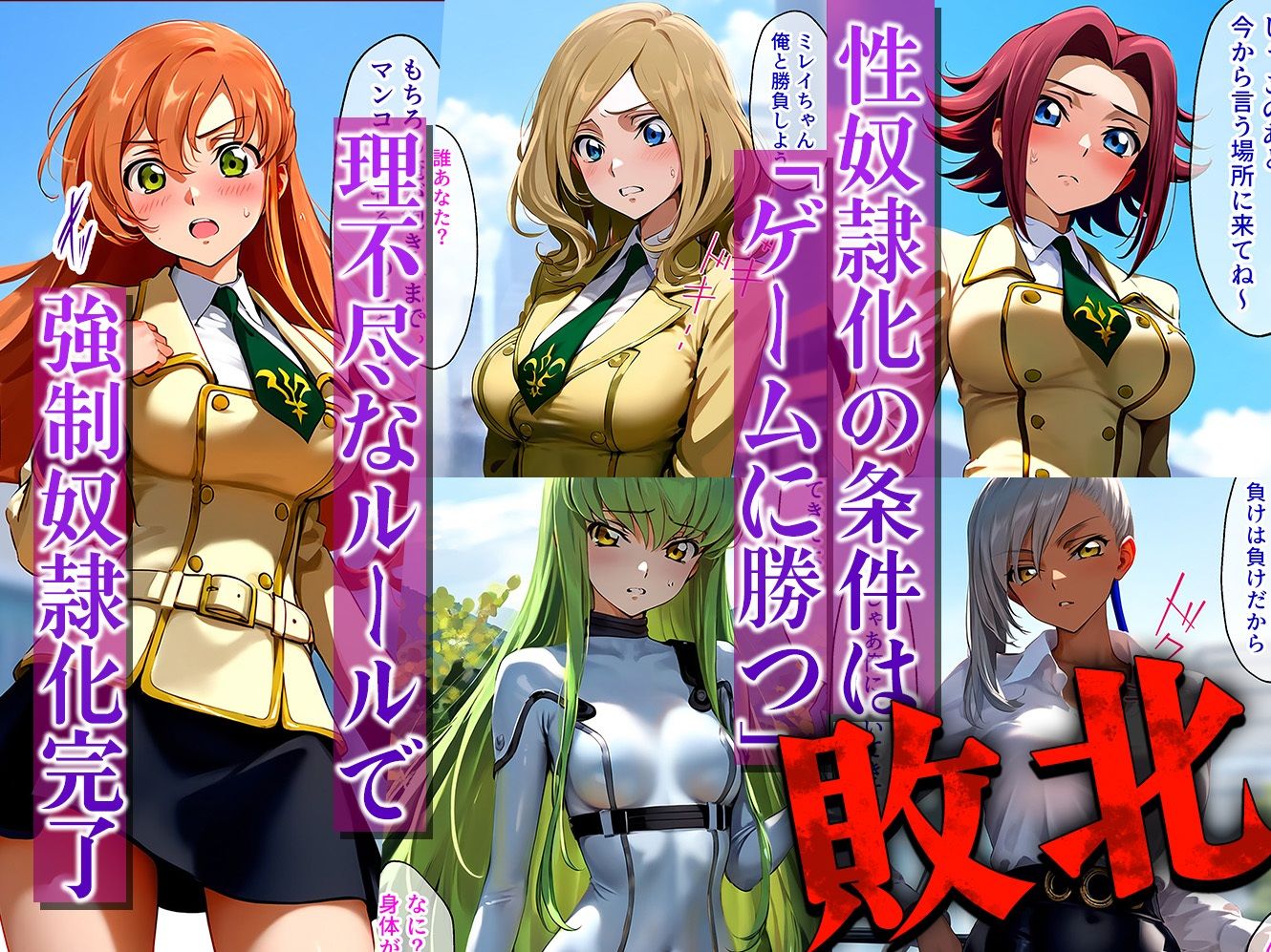 サンプル画像2:負けたら即性支配〜可哀そうなほどヤられたヒロインたち〜コ●ドギアス編(マカ亜鉛ちゃん) [d_610576]