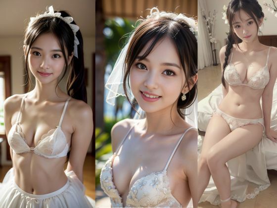 ウエディングドレスを着た花嫁