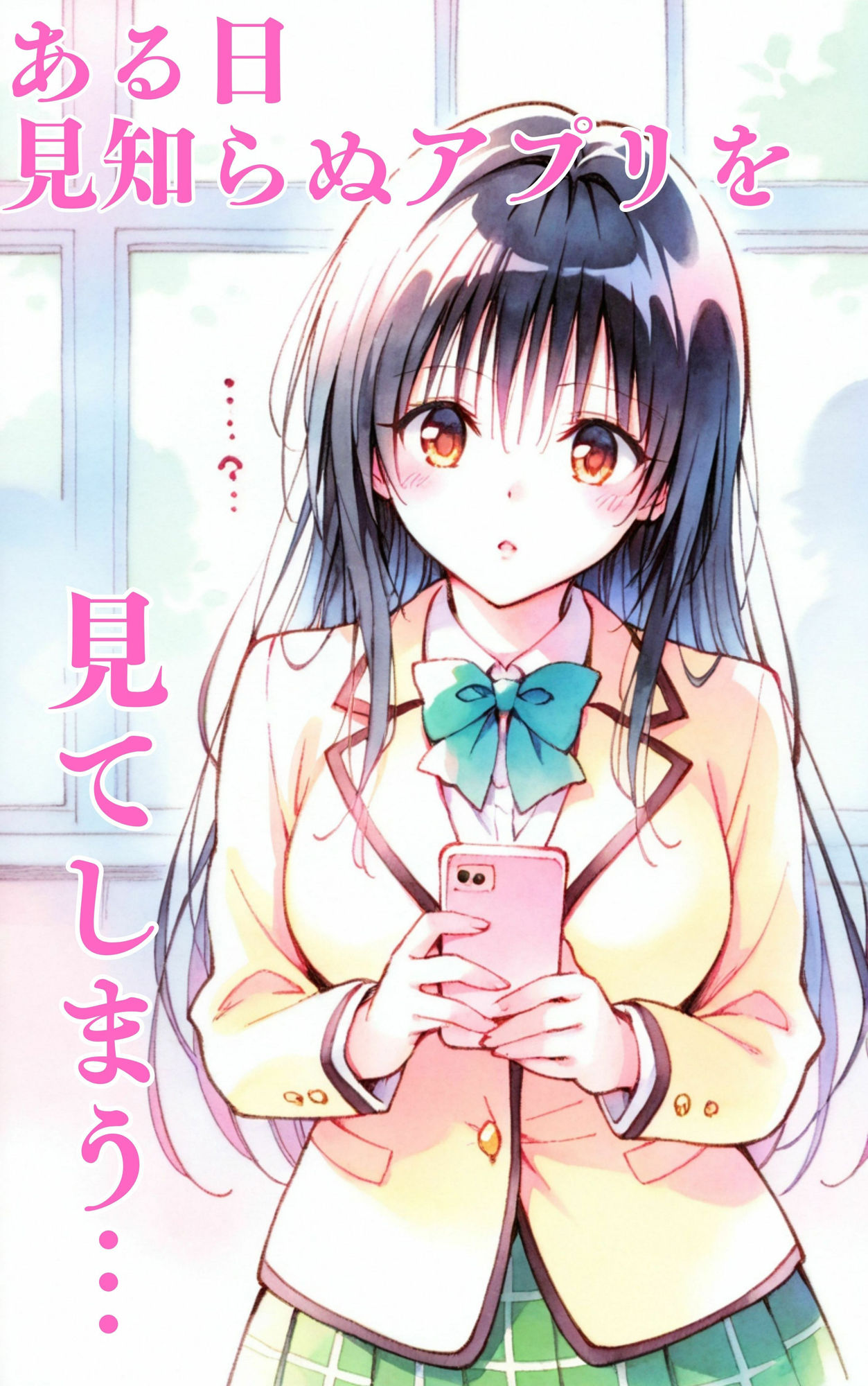 サンプル画像1:ラブリーアプリを見たコテガワさん(エルフん) [d_610829]