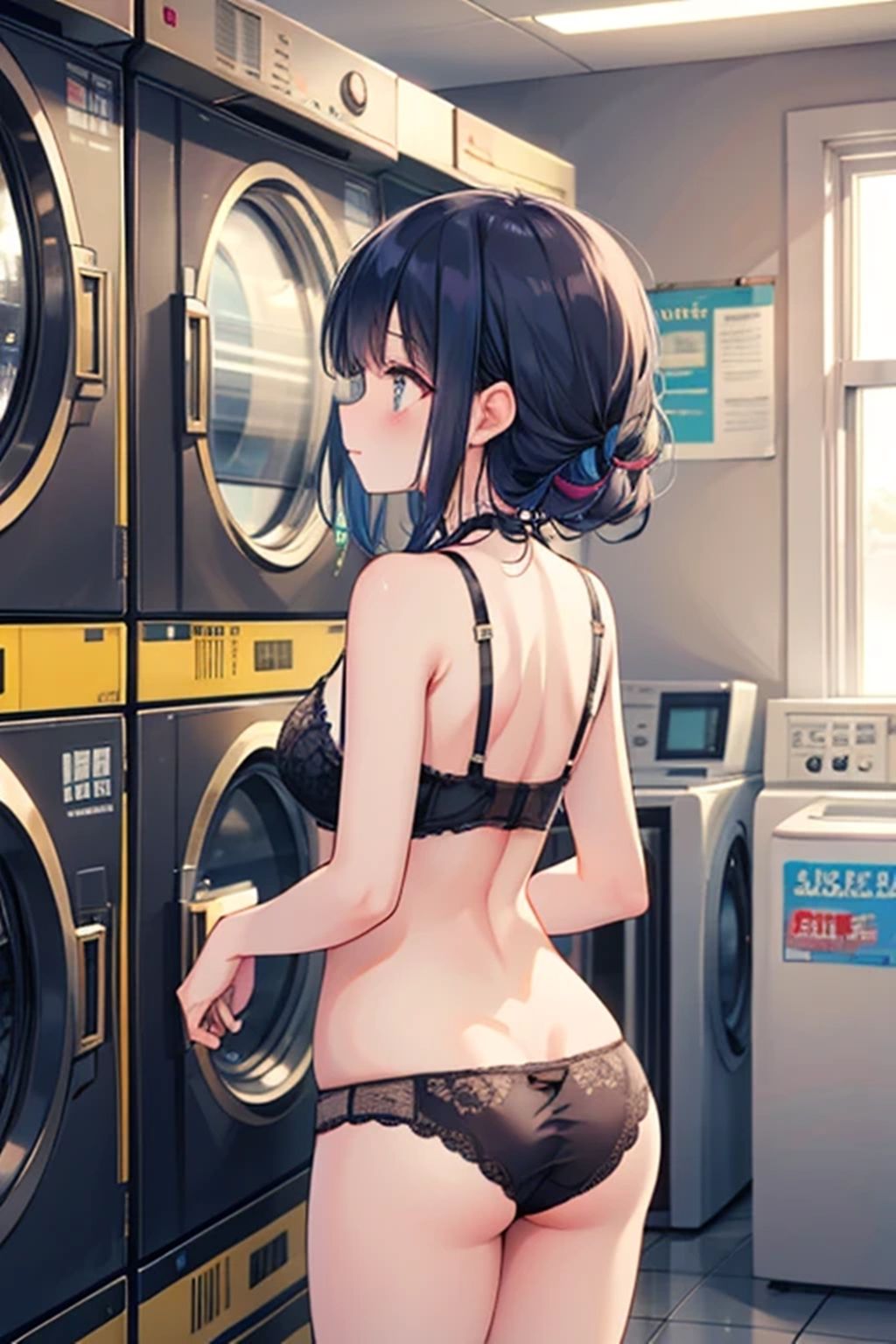 サンプル画像2:そのコインランドリーには痴女がいる(くまとねこ屋) [d_610998]