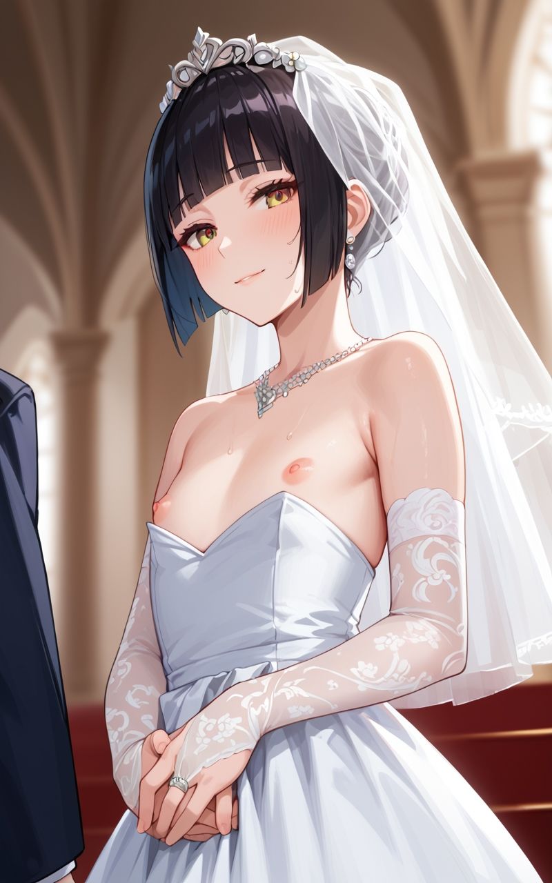 サンプル画像2:コスプレ男の娘  ウェディングドレス編(Porta) [d_611109]