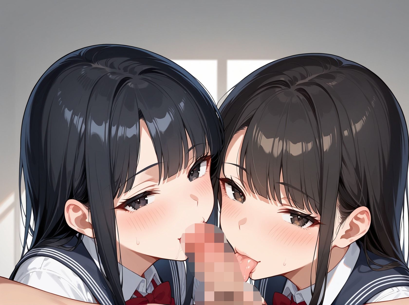 サンプル画像4:巨乳女子校生ご奉仕フ◯ラチオ  萌える制服姿  ブルマで感じちゃう（はーと）(あんあんつけぼー) [d_611129]