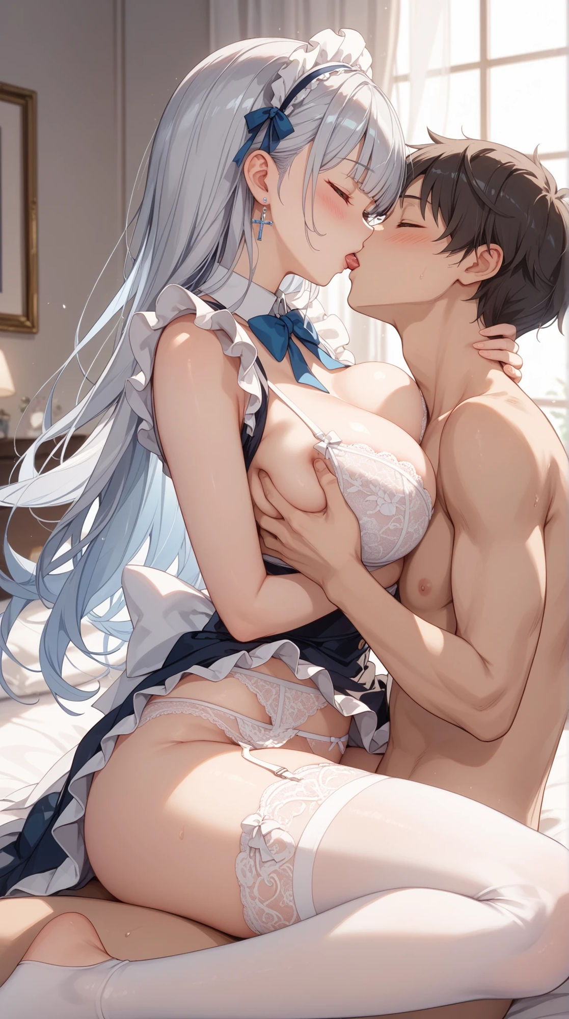 サンプル画像2:巨乳メイドさんとのあまい主従日記 〜視覚で堪能・ご奉仕えっちCG集〜(仮装月夜) [d_611275]