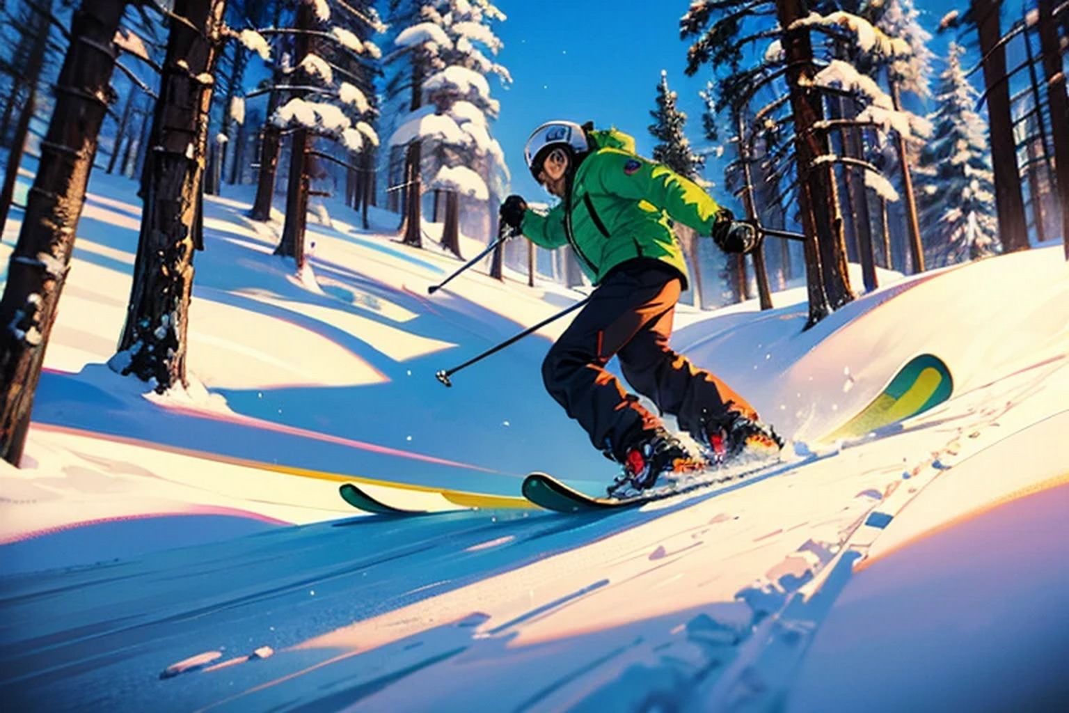 サンプル画像1:スキーリゾート  背景素材(豊川内角) [d_611281]