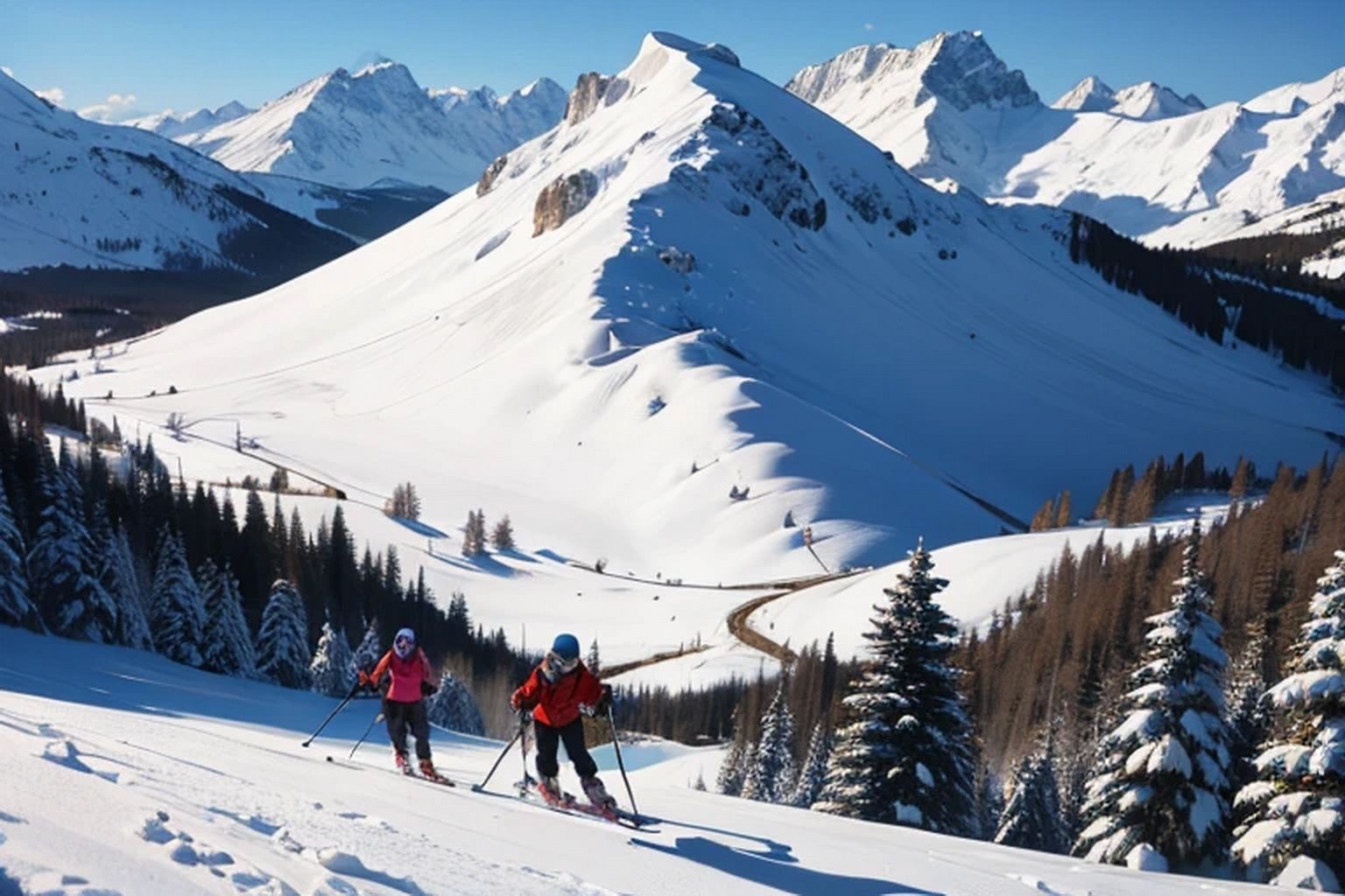 サンプル画像3:スキーリゾート  背景素材(豊川内角) [d_611281]